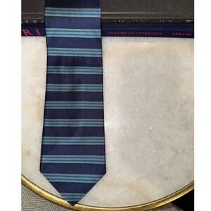 Brooks Brothers Makers -‎ Blue & Green Striped Silk Necktie